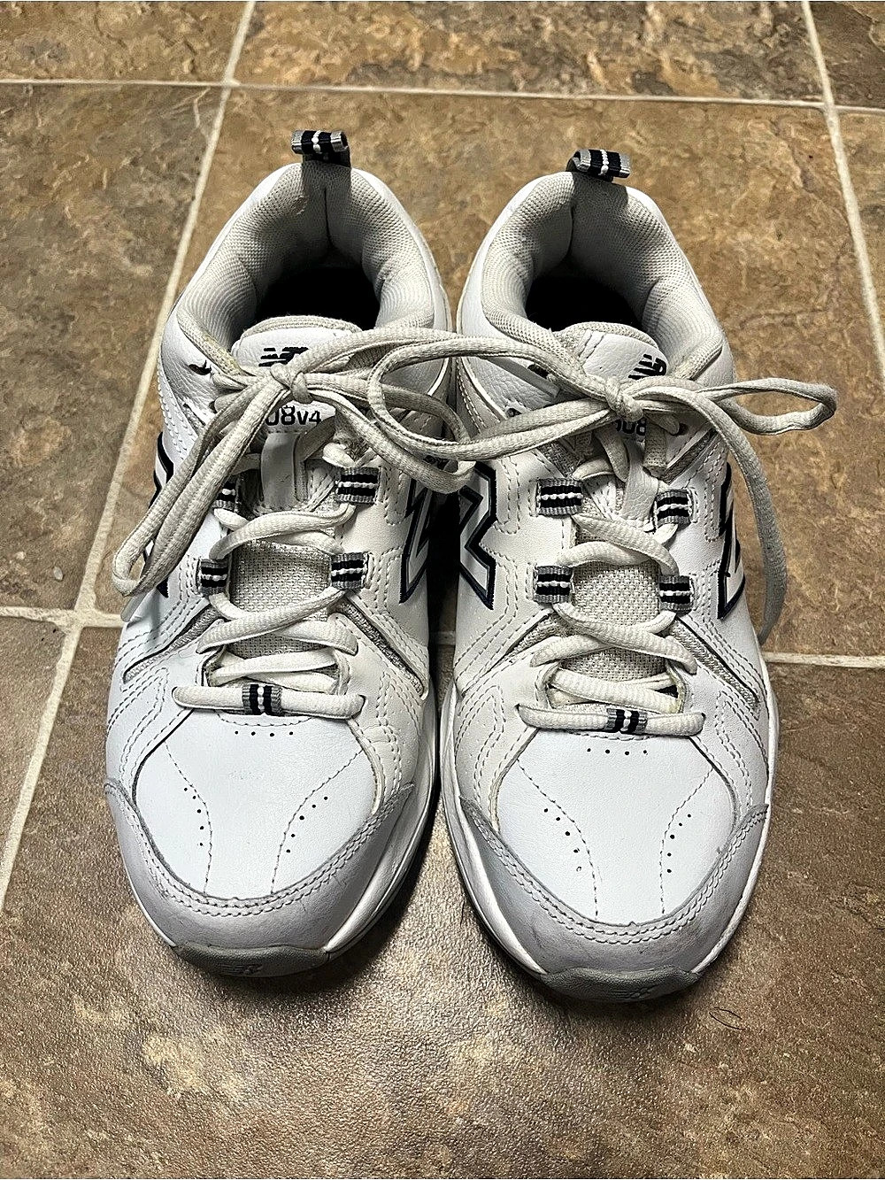 New Balance 608v4 White Navy & Gray Sneakers